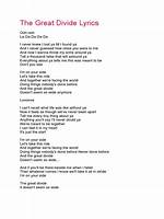Lyrics & Translations of the Great Divide by the Shins