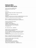 Lyrics & Translations of the World Is Mine by Fyre