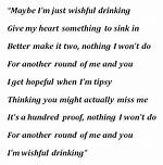 Lyrics & Translations of Wishful Drinking by Ingrid Andress