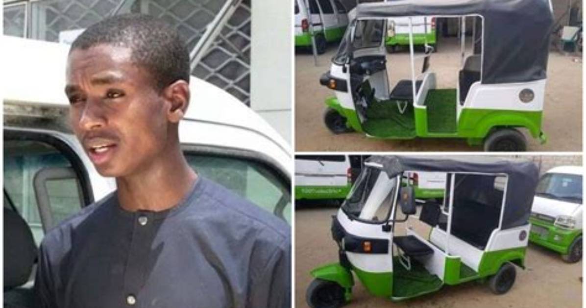 Maiduguri Man Builds Electric Keke Napep That Can Run 120Km After 30 Minutes Charge, Photos Go Viral
