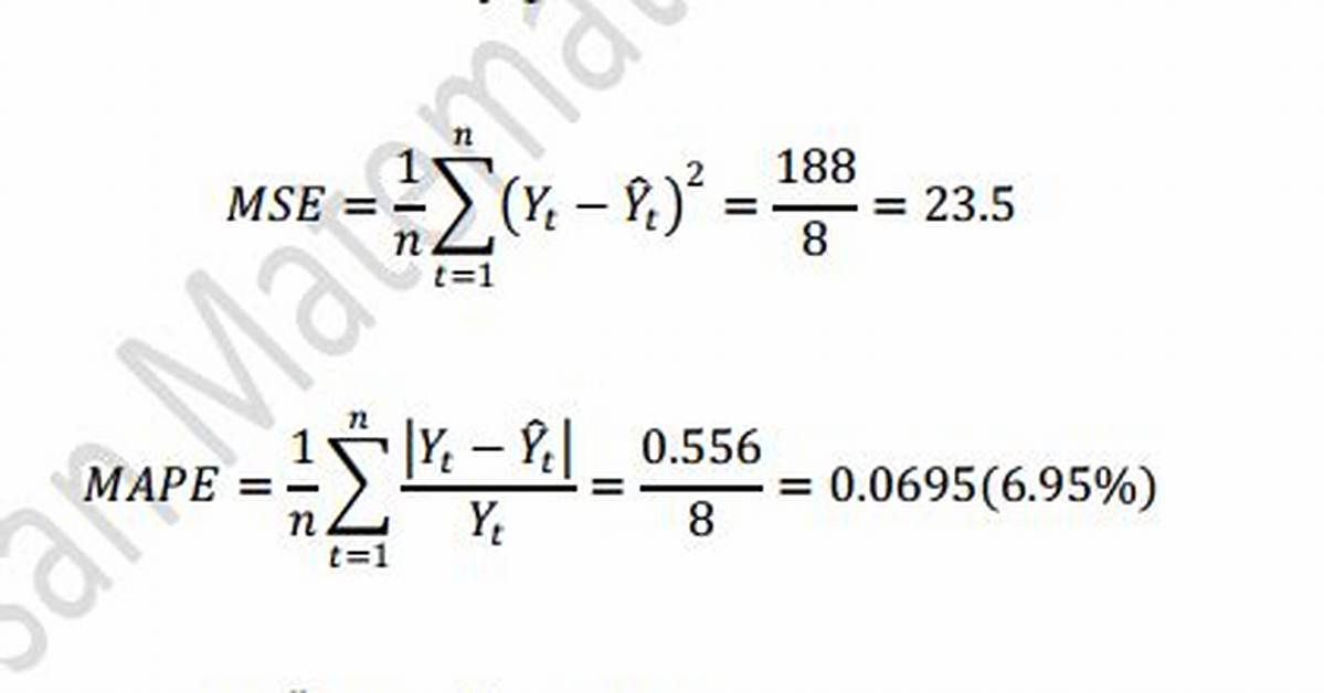 Mape - Mpe - Mapd Calculator