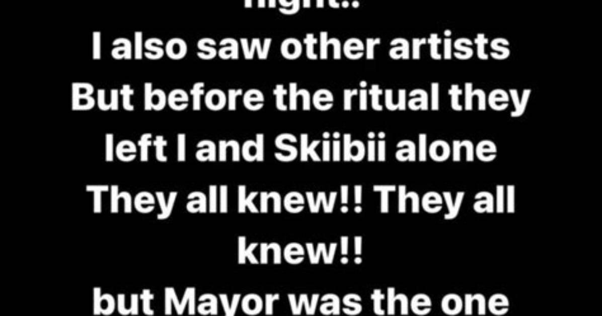 “Mayor Made Me Drink the Laced Coffee”: Ig Model Spills More Details About Skiibii and Mayorkun