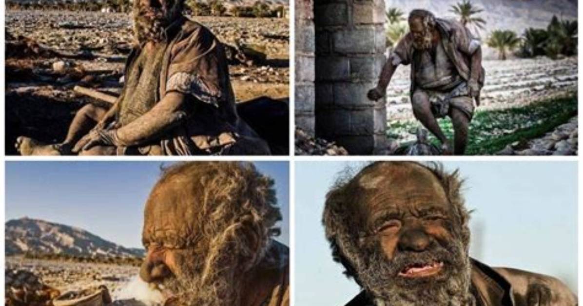 Meet Amou Haji: World’s Dirtiest Man Who Hasn’t Bathed in 67 Year's, He Sleeps in a Hole in the Ground