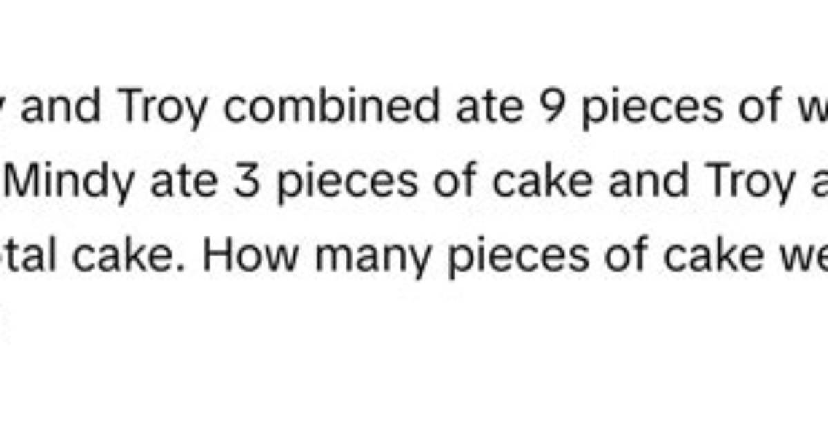 Mindy and Troy Combined Ate 9 Pieces of the Wedding Cake. Mindy Ate 3