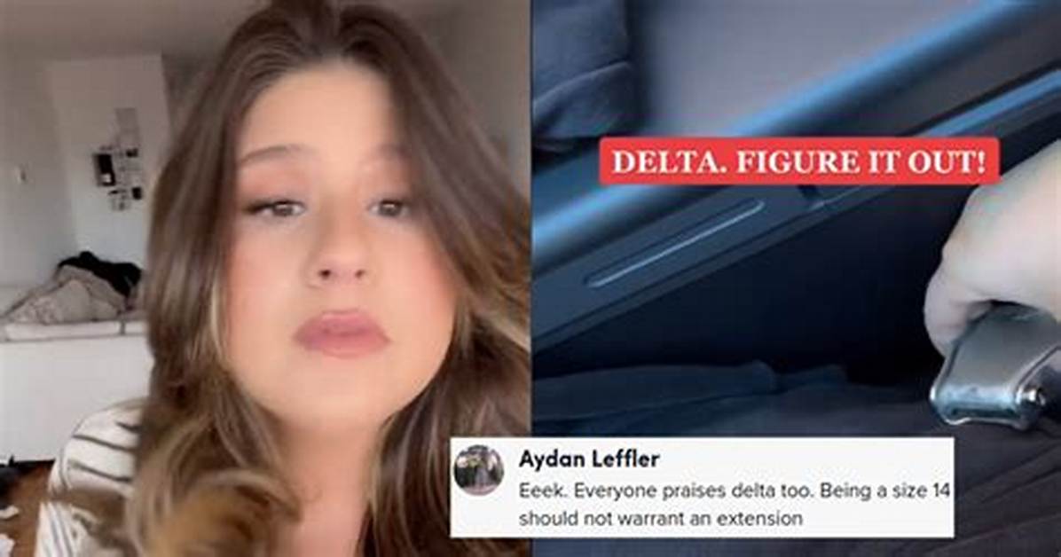 Model Blasts Delta Airlines for "Short" Seatbelts, Sparks Debate in Viral Tiktok