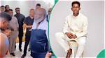 Moses Bliss Gets Emotional as He Meets American Preacher Bishop Td Jakes, Goes on His Knees in Video