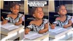 “Na by Force? ” Kid Cries, Holds Pencil as She Tries to Do Maths Homework, Mum Films Her Drama