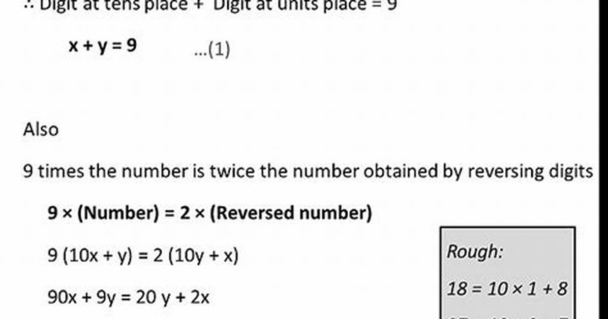 Nine Times X Is Twice the Sum of X and Five