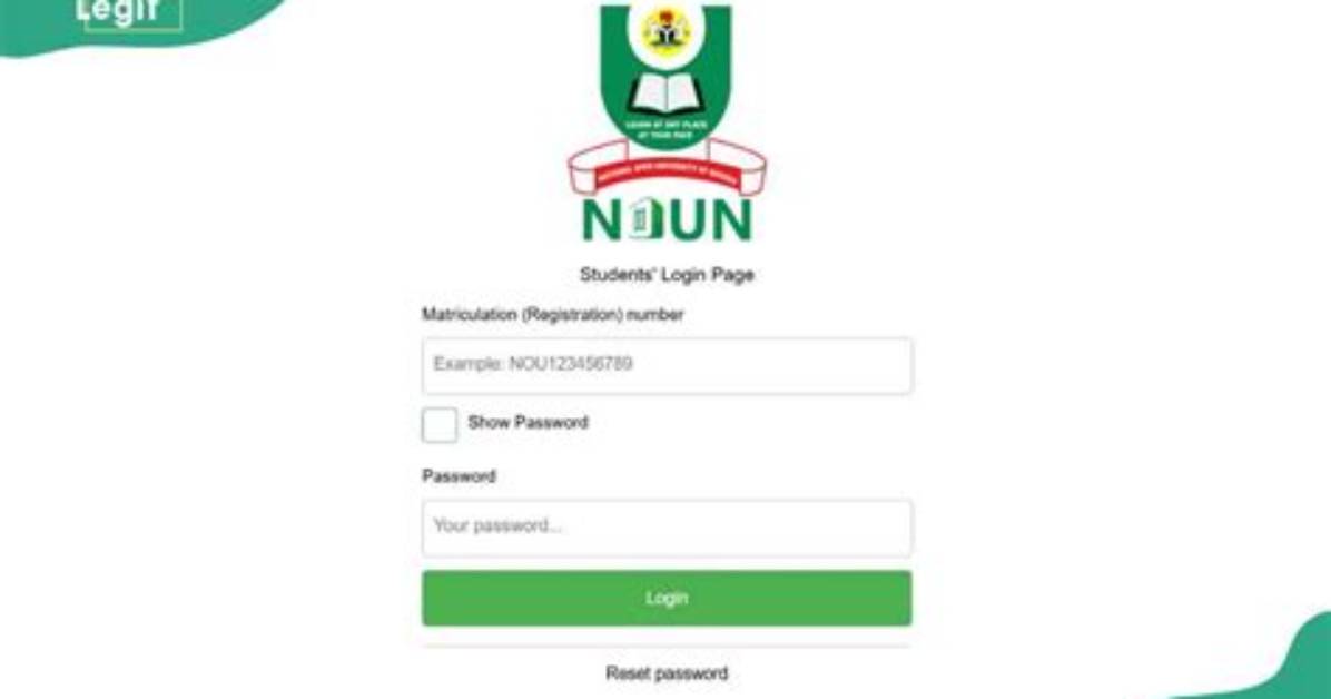 Noun E-Learning Portal: Login, Registration, Admission Details (2024/2025)