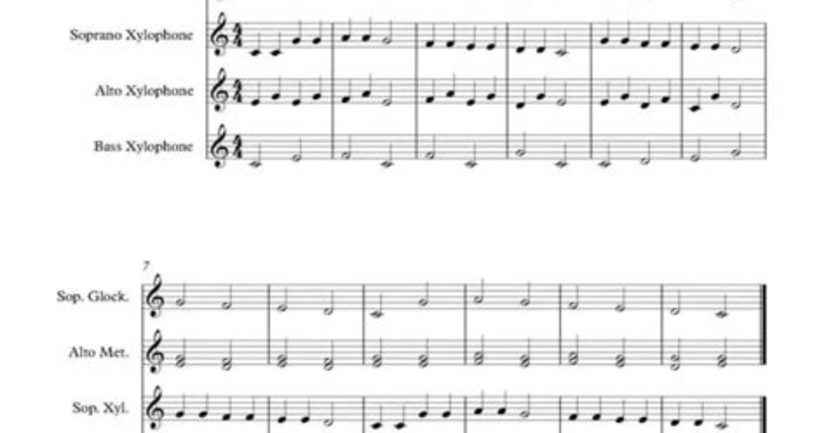 Orff Arrangements Pop Songs Free