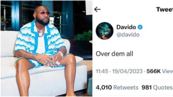 “Over Dem All”: Davido Breaks Silence Amid Rumours of Him Allegedly Expecting Another Child with Baby Mama
