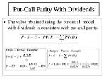 Put Call Parity Calculator