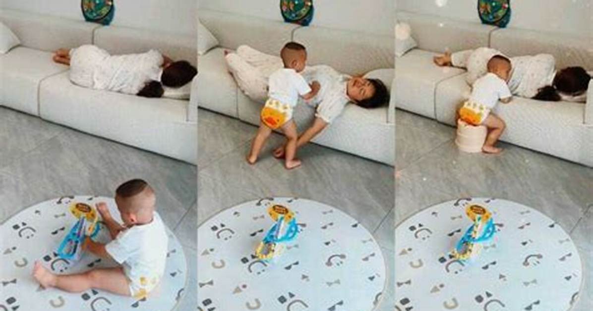 "Rare to See": Little Boy Protects His Sleeping Mother from Falling from the Couch, Video Goes Viral on Tiktok