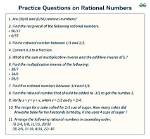 Rational Numbers Practice Problem