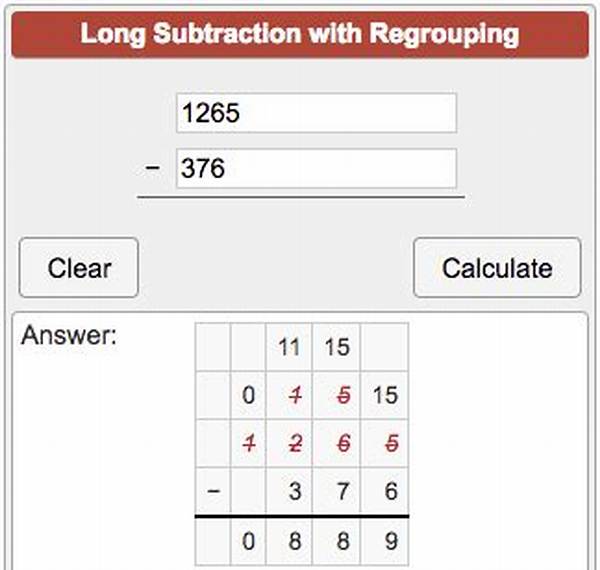 Regrouping Calculator