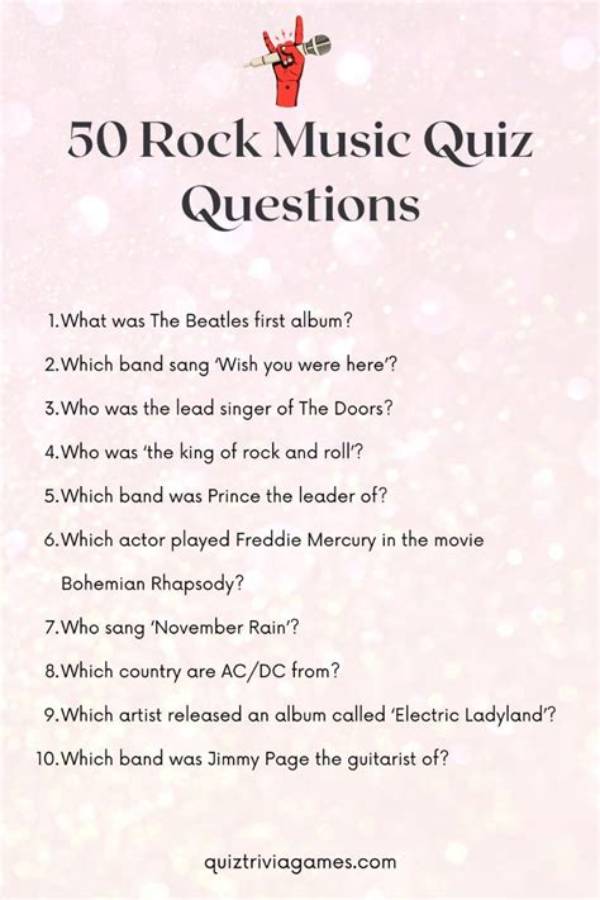 Rock Music Quiz Questions | Popnable