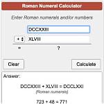 Roman Numeral Conversions Calculator