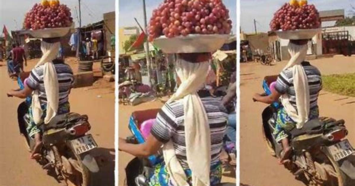"She Has Phd in Hawking": Hawker Carries Bowl of Fruit on Her Head While Riding Motorcycle