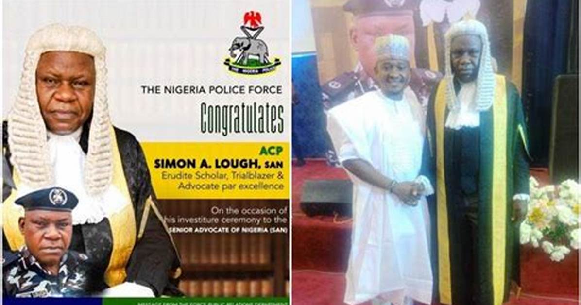 Simon a Lough: Jubilation as Police Officer Becomes Senior Advocate of Nigeria (San), Nigerians React