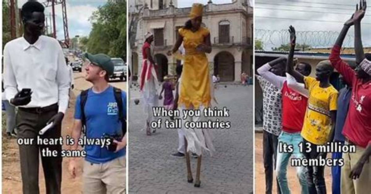 "Some Are over 7 Ft Tall": Stunned Oyinbo Man Shares Video of People in South Sudan