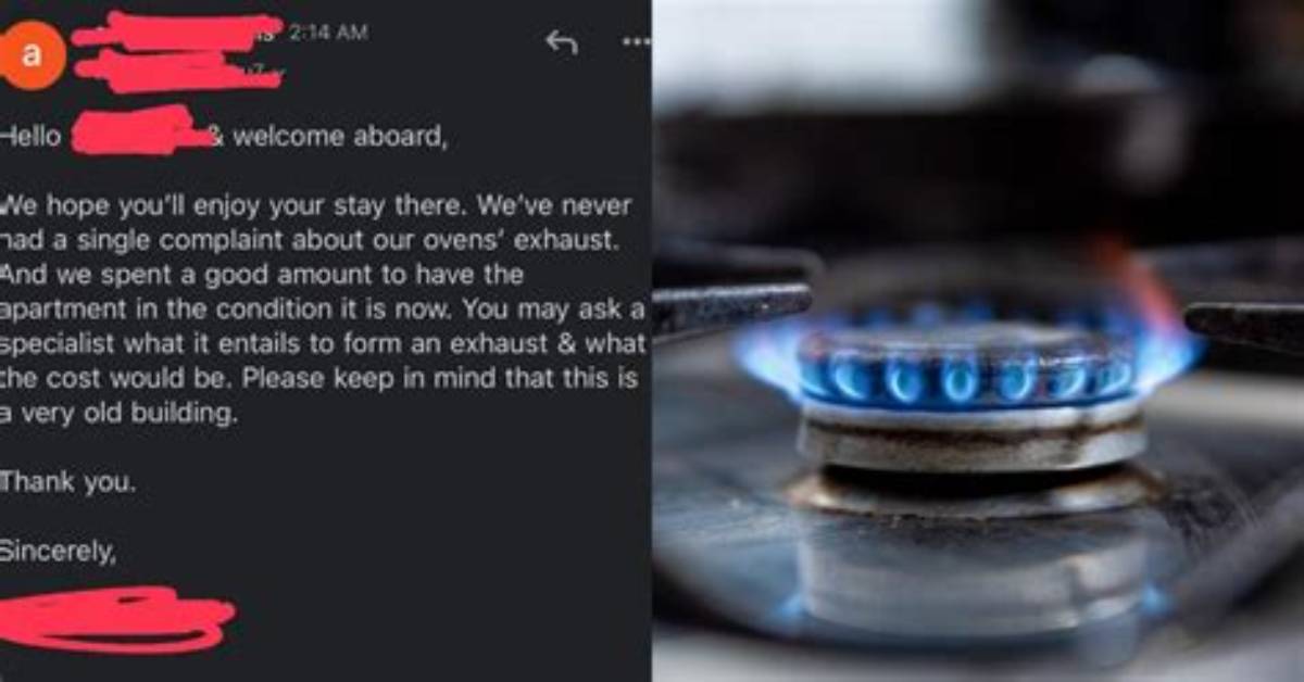 Tenant Notices There’s No Exhaust for Gas Stove in Apartment