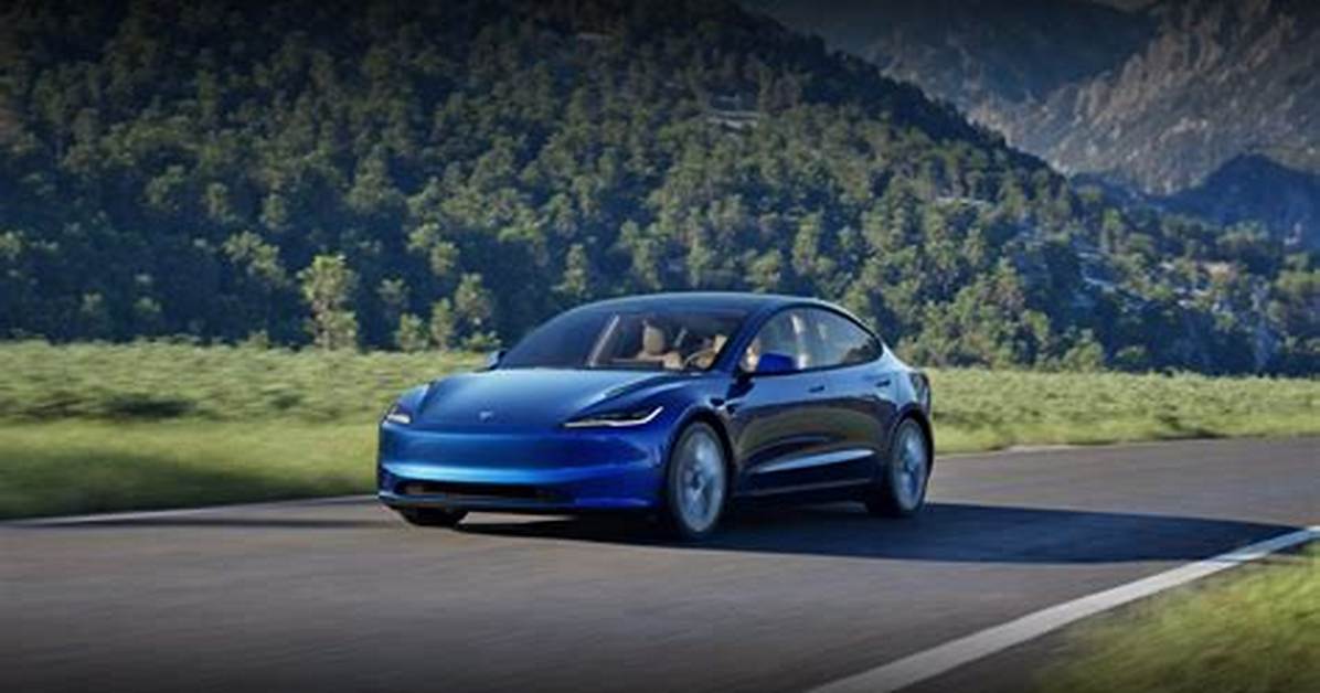 "Tesla Model 3": Man Drives Tesla Electric Car Worth $53,000, Manufactured by Elon Musk's Company