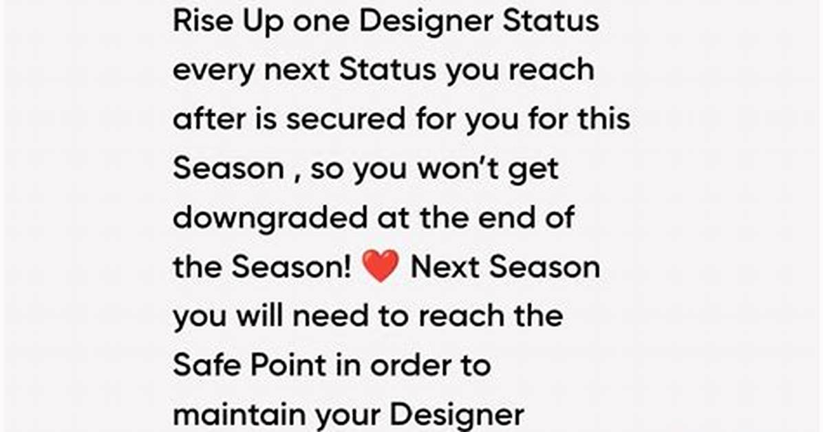 The Status of the New Season