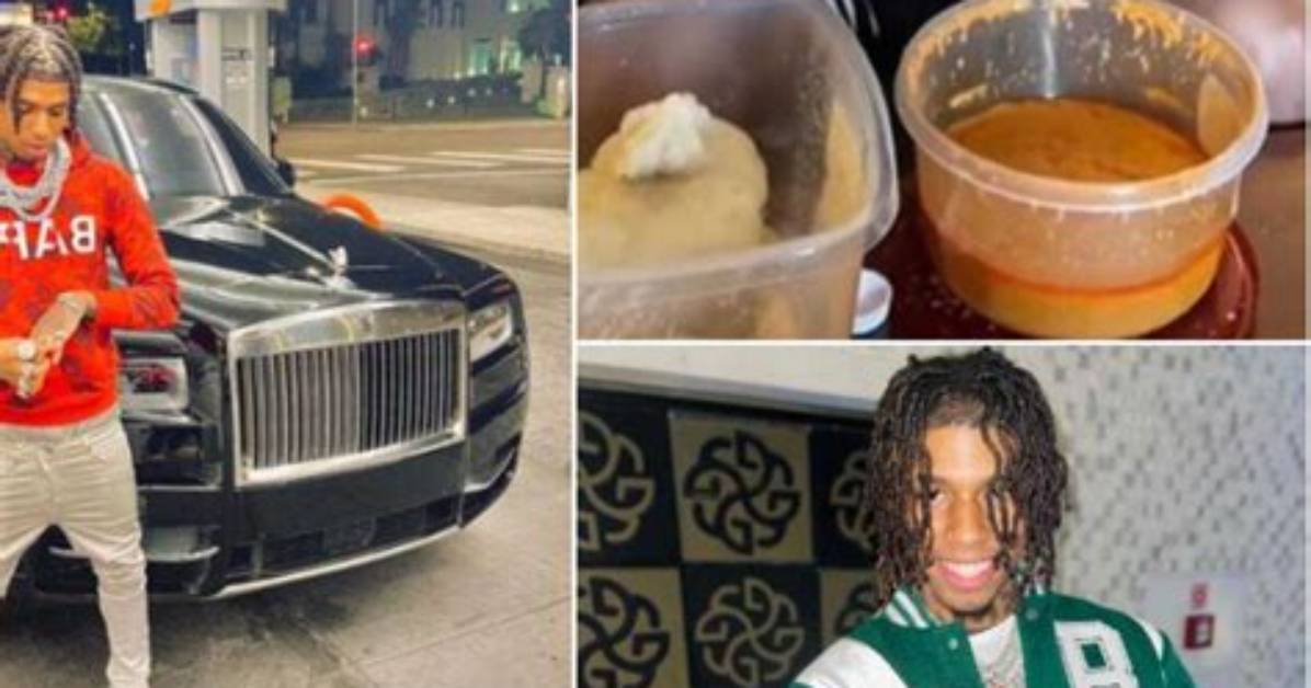 “This One Dey Eat Am Before”: Reactions as Us Rapper Nle Choppa Eats Fufu and Soup with Joy, Video Goes Viral