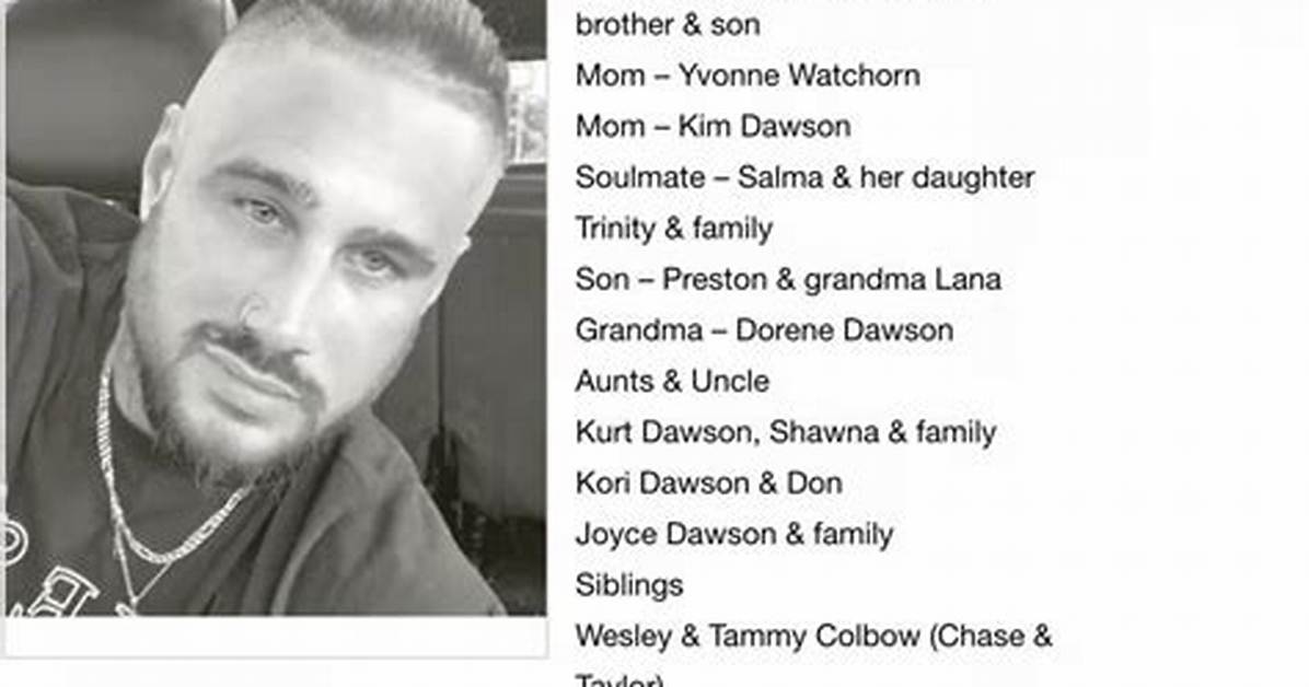 Tiktok Andrew Dawson Obituary and Death Cause: Missing Man