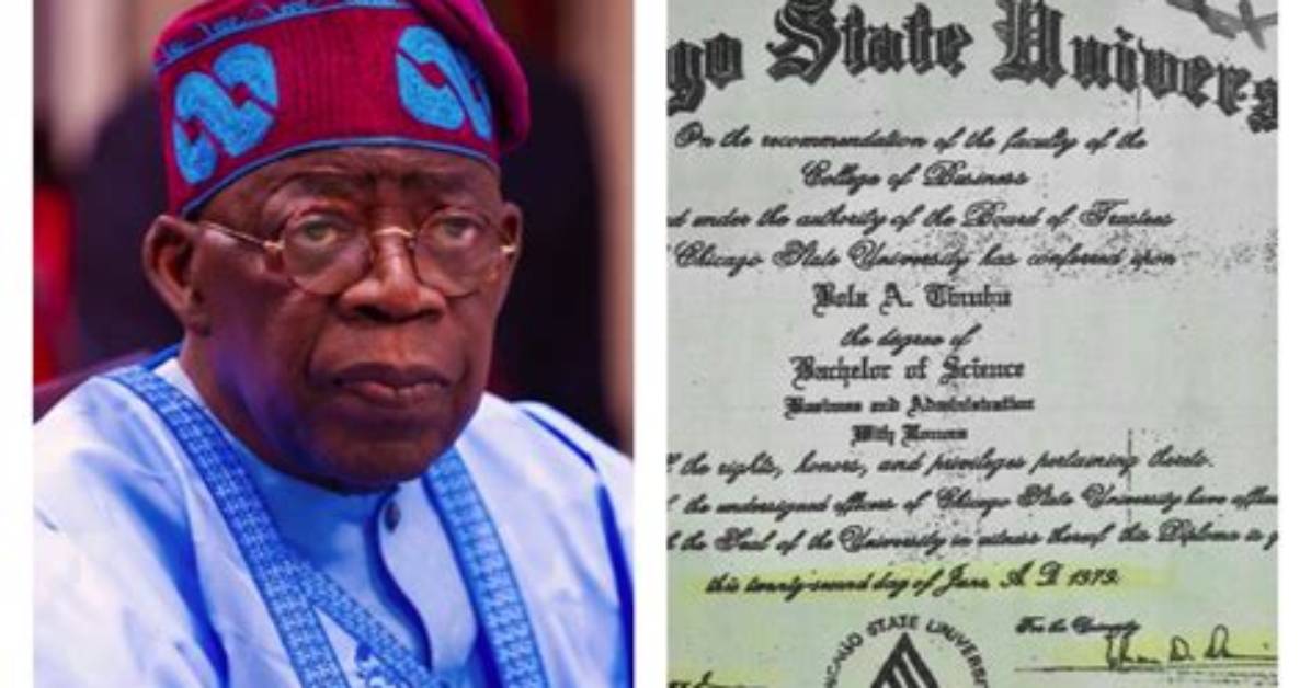 Tinubu Holds Fake Chicago State University Certificate? 4 Things to Know