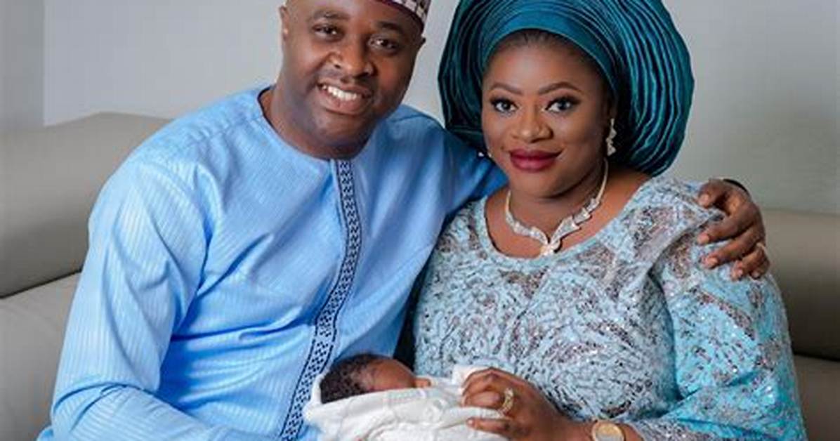 Update: Actor Femi Adebayo and Wife Names Baby Boy in the United States (Photos)