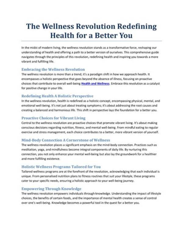 Wellness Revolution: Exploring the Latest Health and Wellness Trends