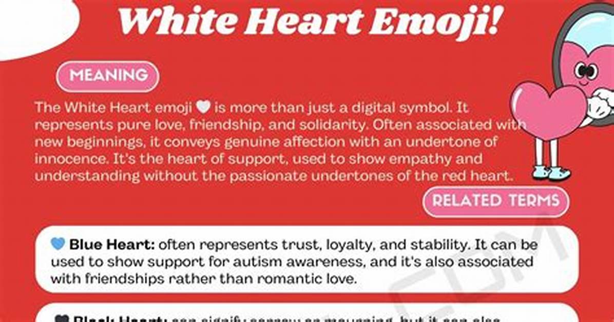 What Does a White Heart Mean: Different Emoji Colours Explained