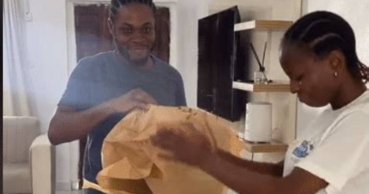 Wife Packages Boxers and Socks on Knorr Packet to Husband on His Birthday, He Reacts in Video