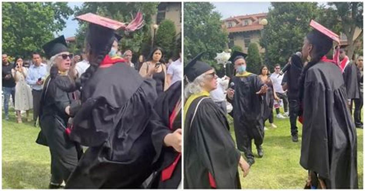 Woman Grabs Mic at Graduation, Leaves Crowd Stunned