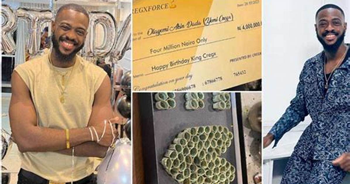 "You Deserve All Love": Bbtitans Yemi Cregx Marks Birthday, Fans Gift Him N4M, Spree Cards and More